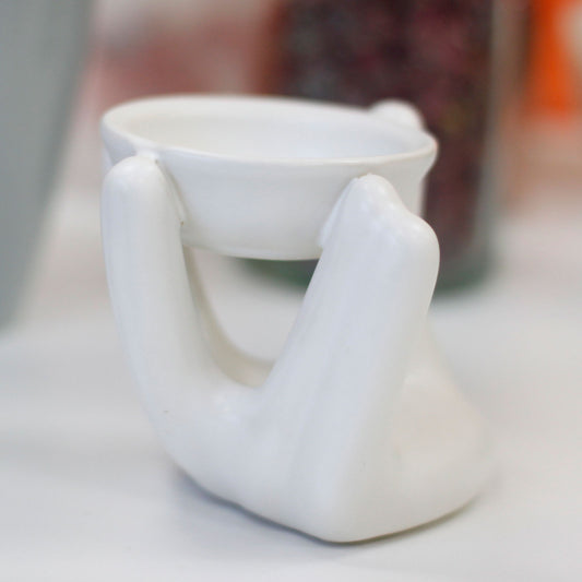 Helping Hand Oil Burner - White